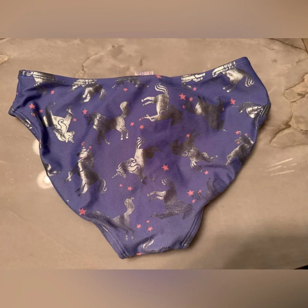 Unicorn Print Bikini Bottoms girls LARGE 10/12